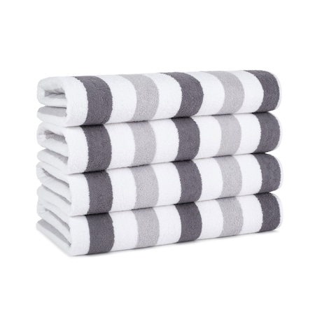 Monarch Brands Cabo Cabana Towels, Black/Grey, 24PK CABOCABANA-BK/GY-CS